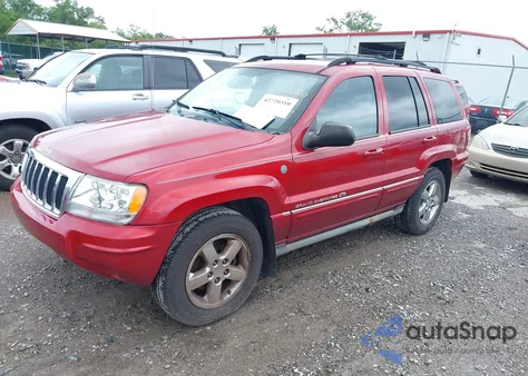 2004 Jeep Grand Cherokee Overland z USA, uszkodzony, nr VIN 1J8GW68J44C343629